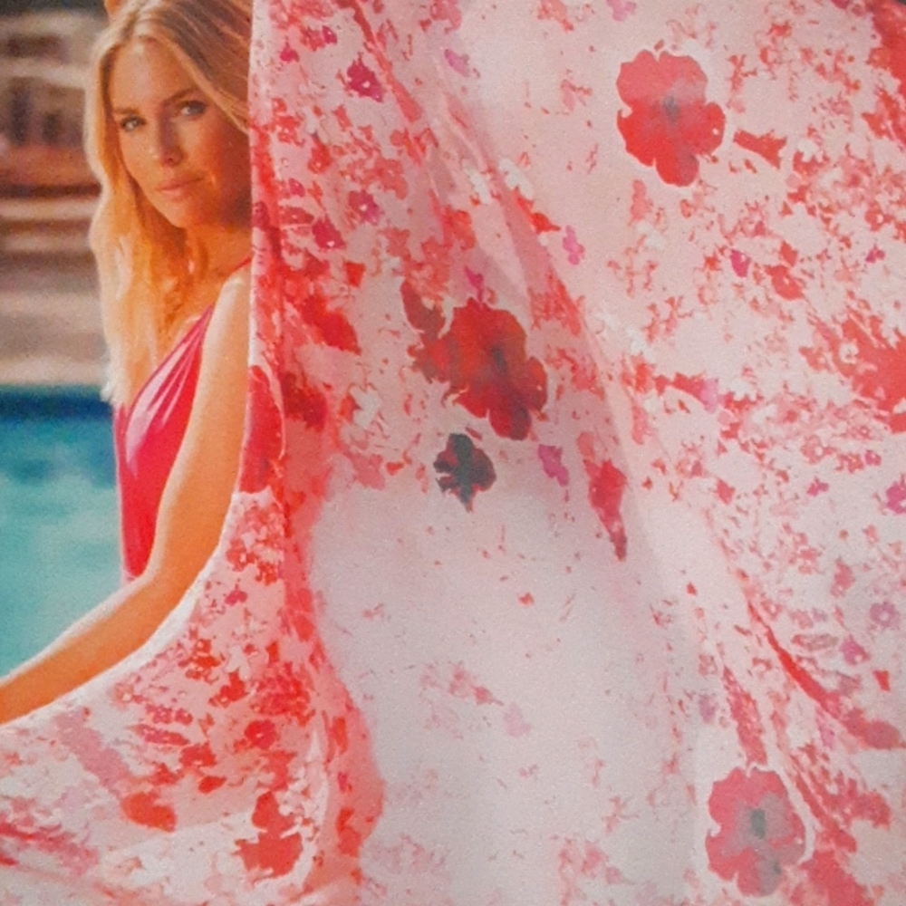 Peter Som Dream Floral Print Sarong + Matching Olive & June Instant Mani